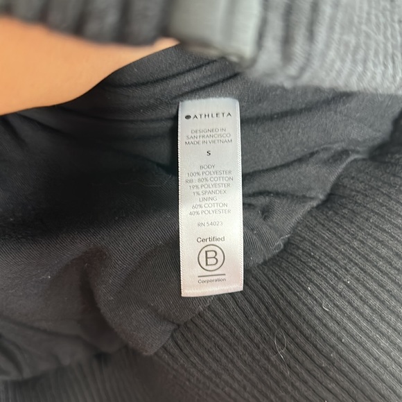 ATHLETA Willow Fleece Sherpa Jacket Black Size Small Retail $139 - Picture 8 of 9